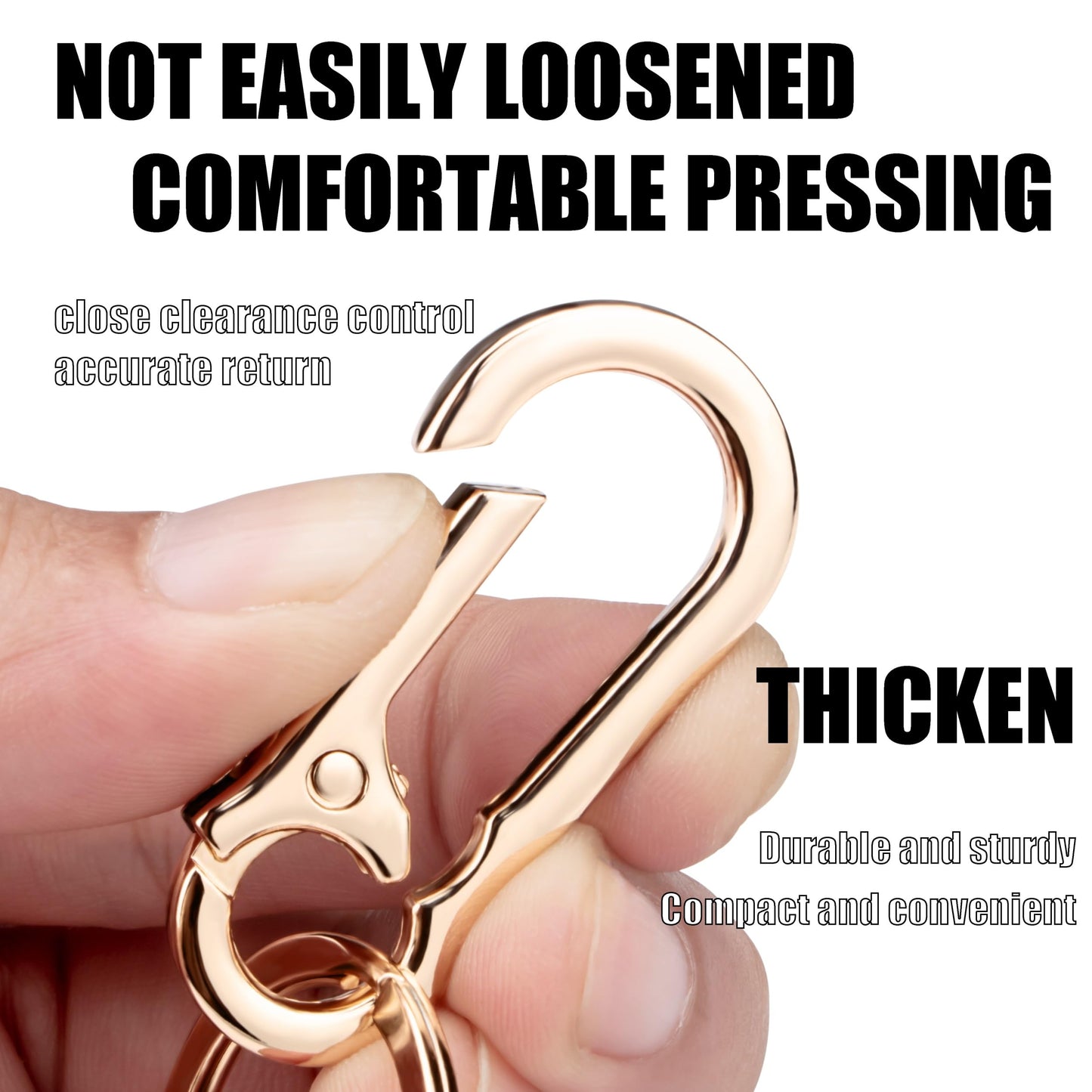 Wikavanli Metal Keychains Keyring Key Chain Ring Clip Holder Organizer for Home Car Keys Key Finder Women Men (2, Gold Black)