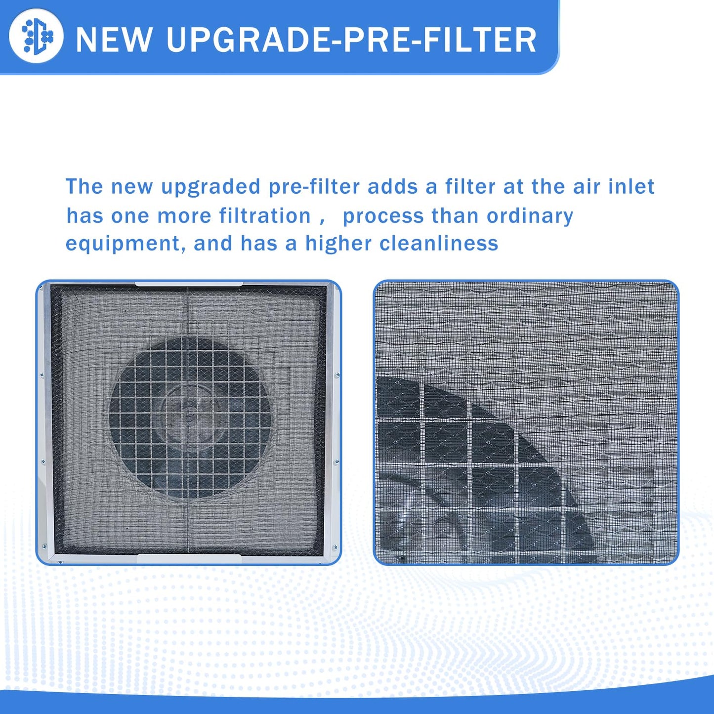 HEPA H14-Filter Laminar Flow Hood Updated FanFilter Unit（Include HEPA Filter）100/ISO Class 5 Cleanroom/Laboratory/Cleanroom/Mushroom Room, Laminar Air Flow Hood(46.2"x22.6"110V，Dual machine)