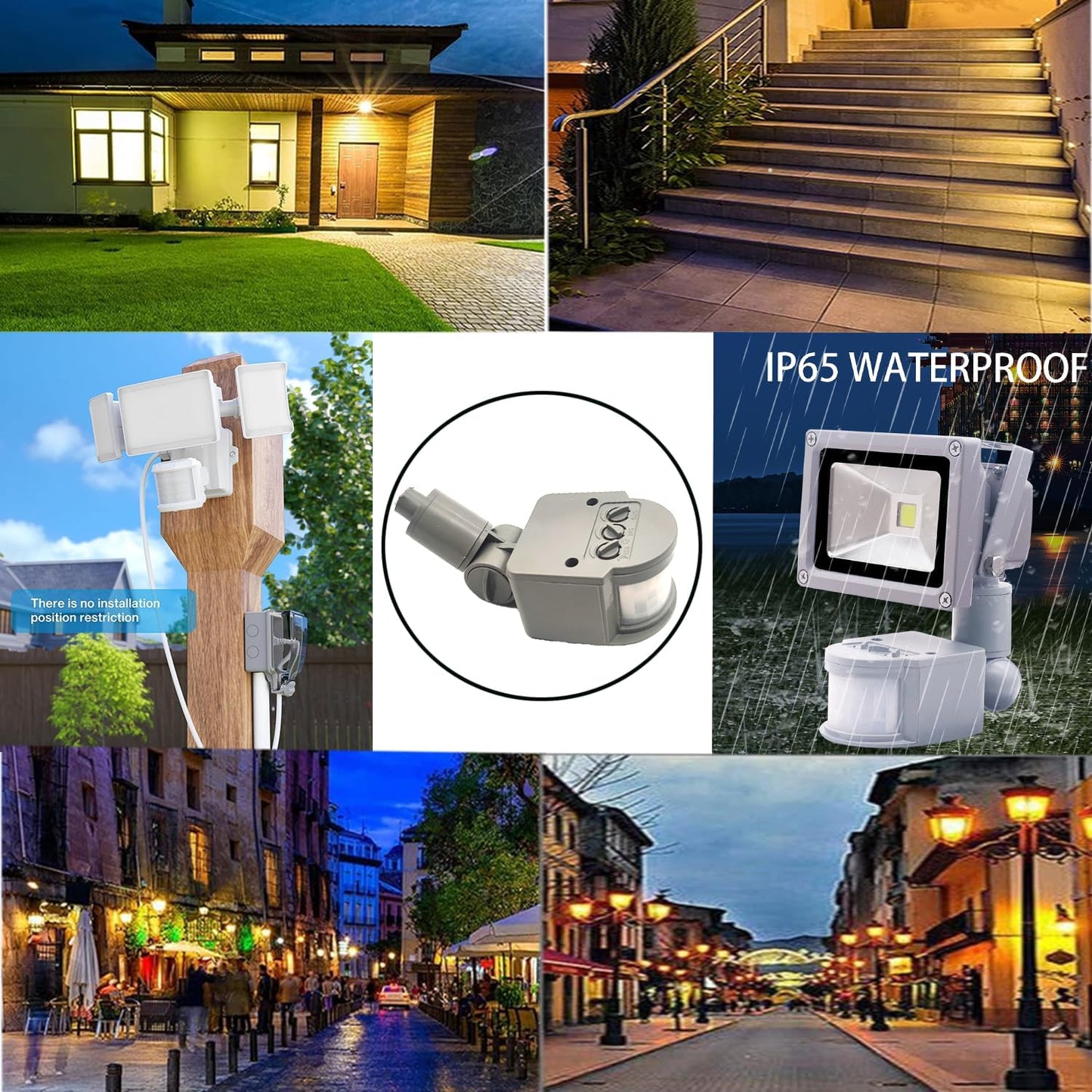HANNAHONG AC110-220V, PIR Motion Detector, Passive Infrared Smart Sensor Switch, Waterproof Outdoor,Human Body Sensor