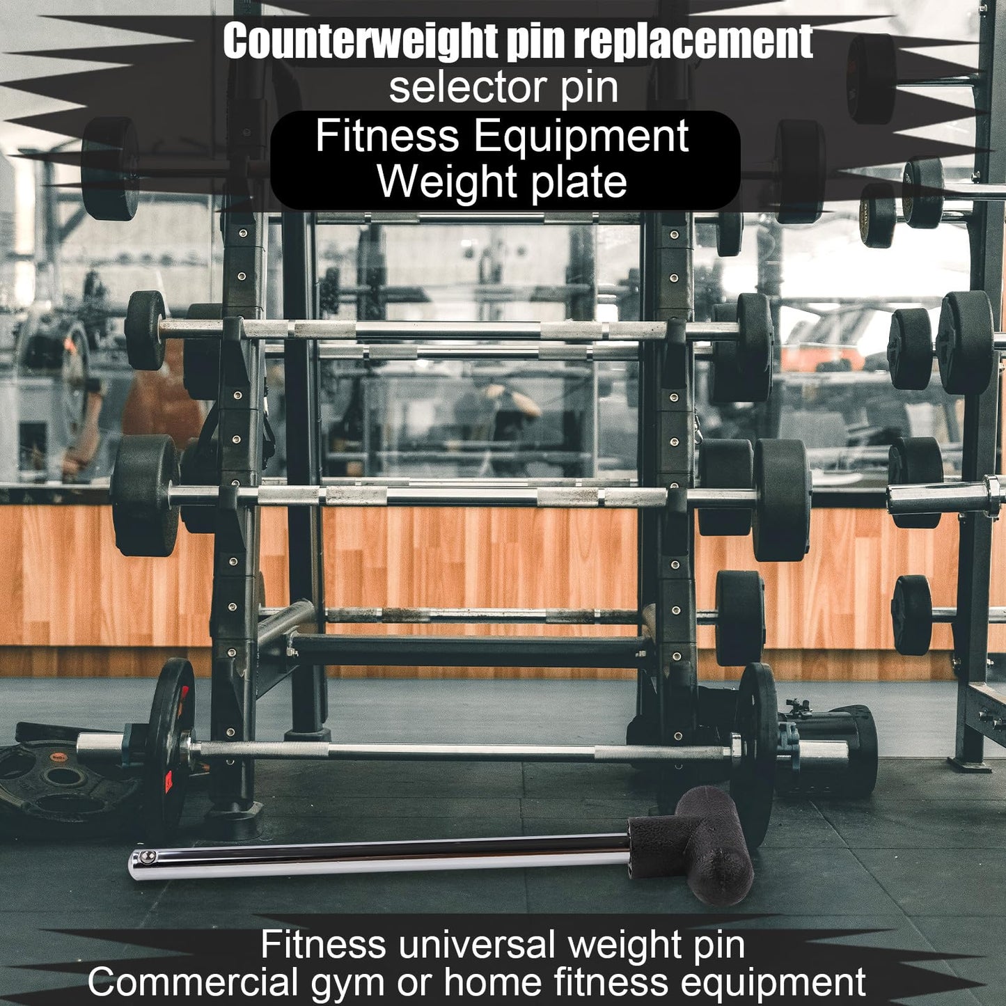 NQEUEPN Weight Stack Pin, 3/8 Inch Diameter 6 Inch Locking Heavy Duty Universal Weight Selector Pin for Home Gym Exercise Machine Accessories