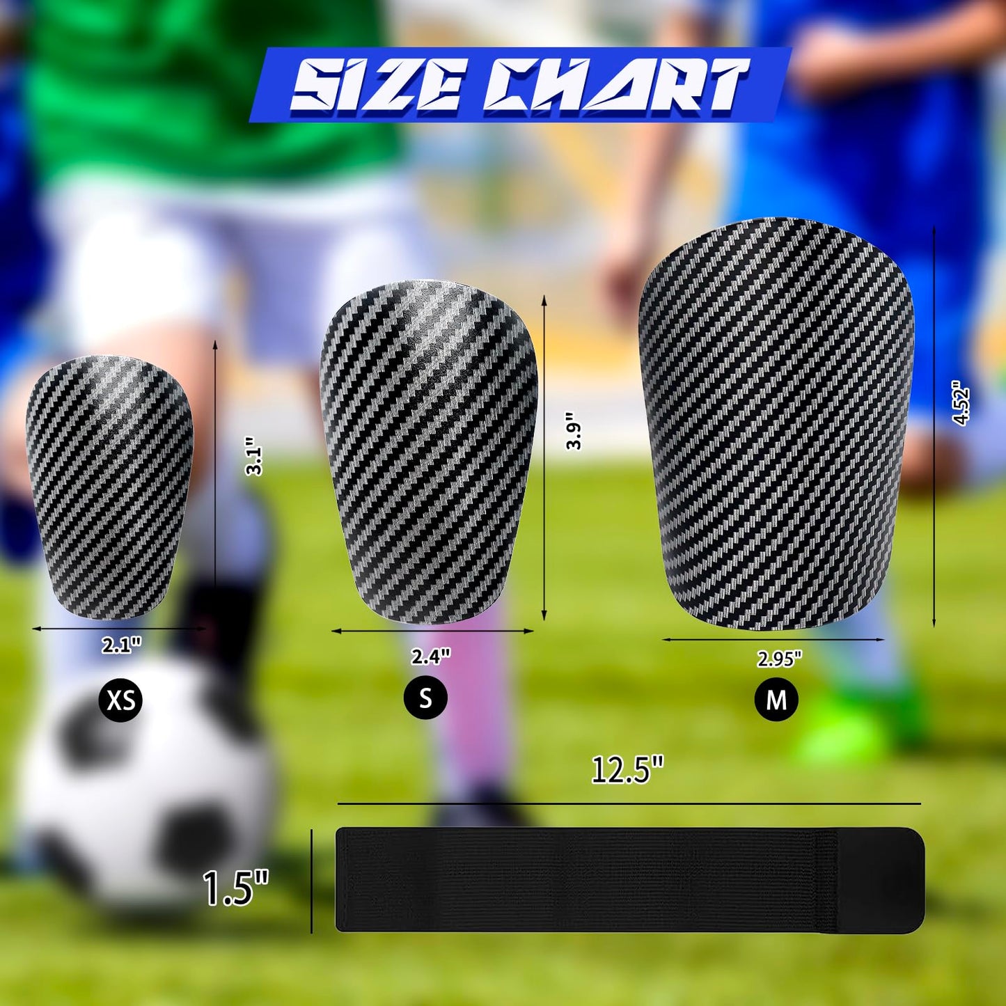 Antoyo Mini Shin Guards Soccer-2 Pairs Small shin Guards and 2 Pairs Strap Shin Fixed Straps for 4-6,Match Equipment Protective Tiny shinguards Soccer