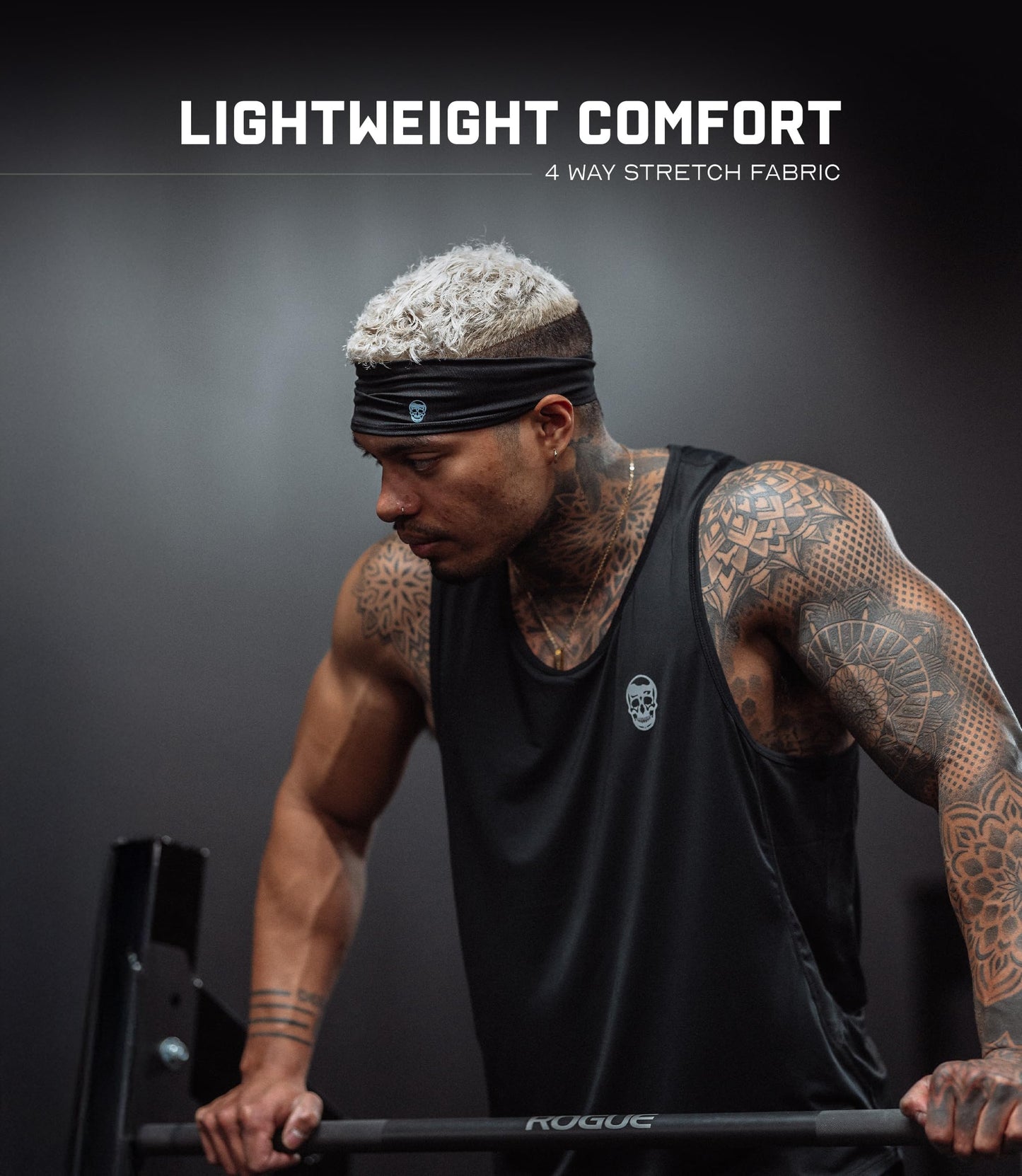 Gymreapers Sports Headband for Men & Women – Lightweight, Moisture-Wicking, Non-Slip Workout Sweatband with 4-Way Stretch, Breathable Running Headband for Gym, Yoga, and Outdoor Training