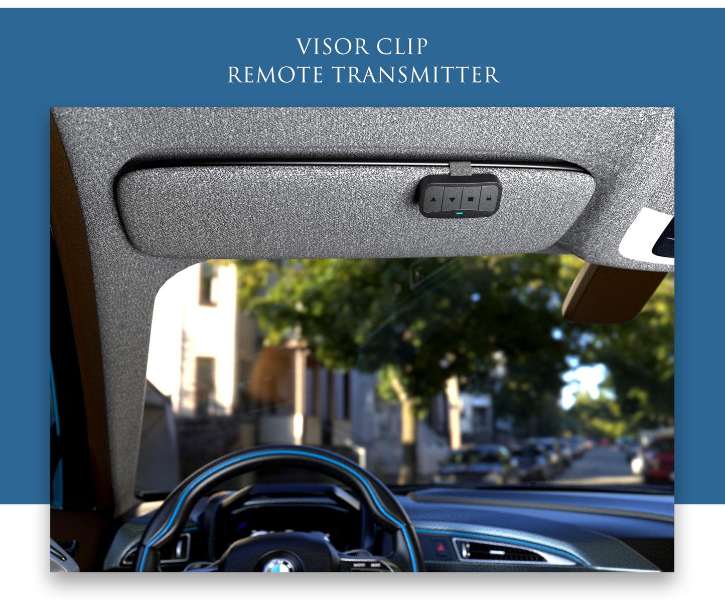 Blütezeit MS650 Solar Dual-Arm Swing Gate Opener + Visor Clip Remote – 1760 lb Operator with 24V Battery, 25W Solar Panel & Car-Mount Remote
