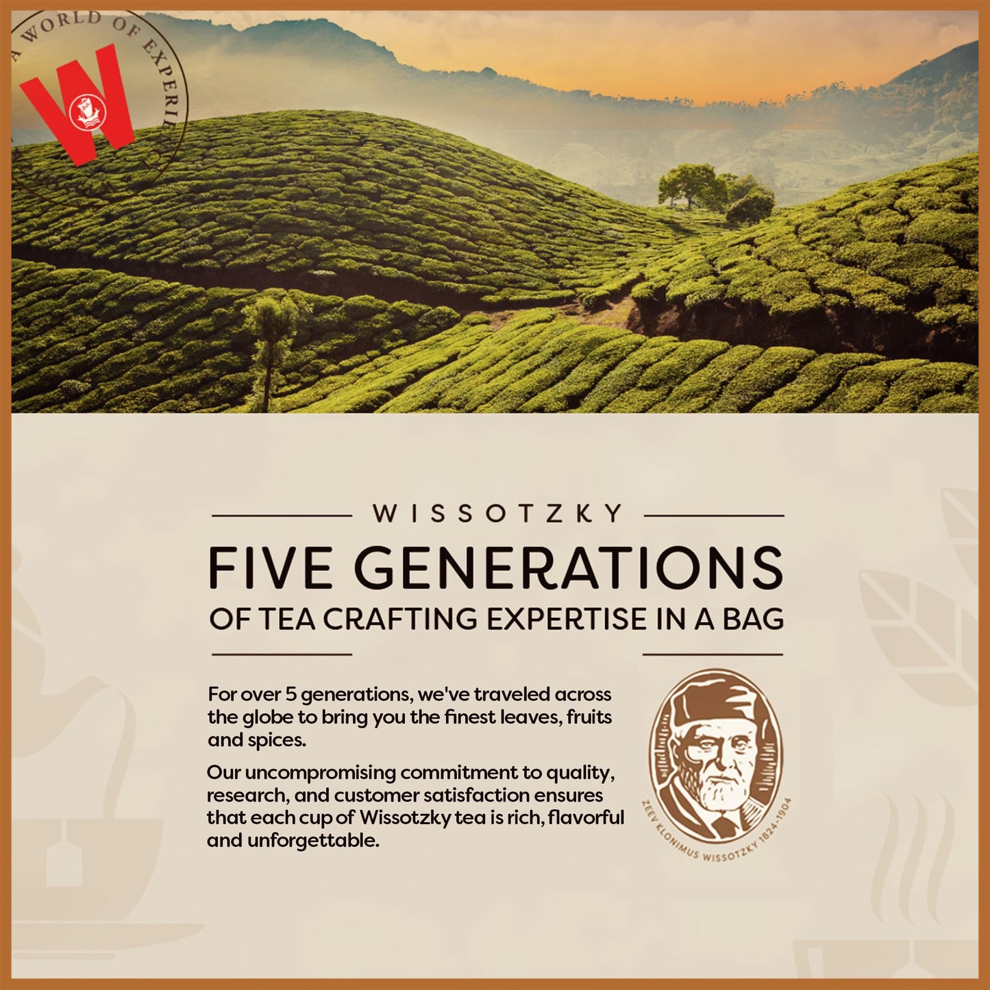 Wissotzky Almond Charm Herbal Tea Bags (3 Pack - 60 Tea Bags) | Caffeine Free | “AKA Chemdat Hashaked” | Delicious Aroma