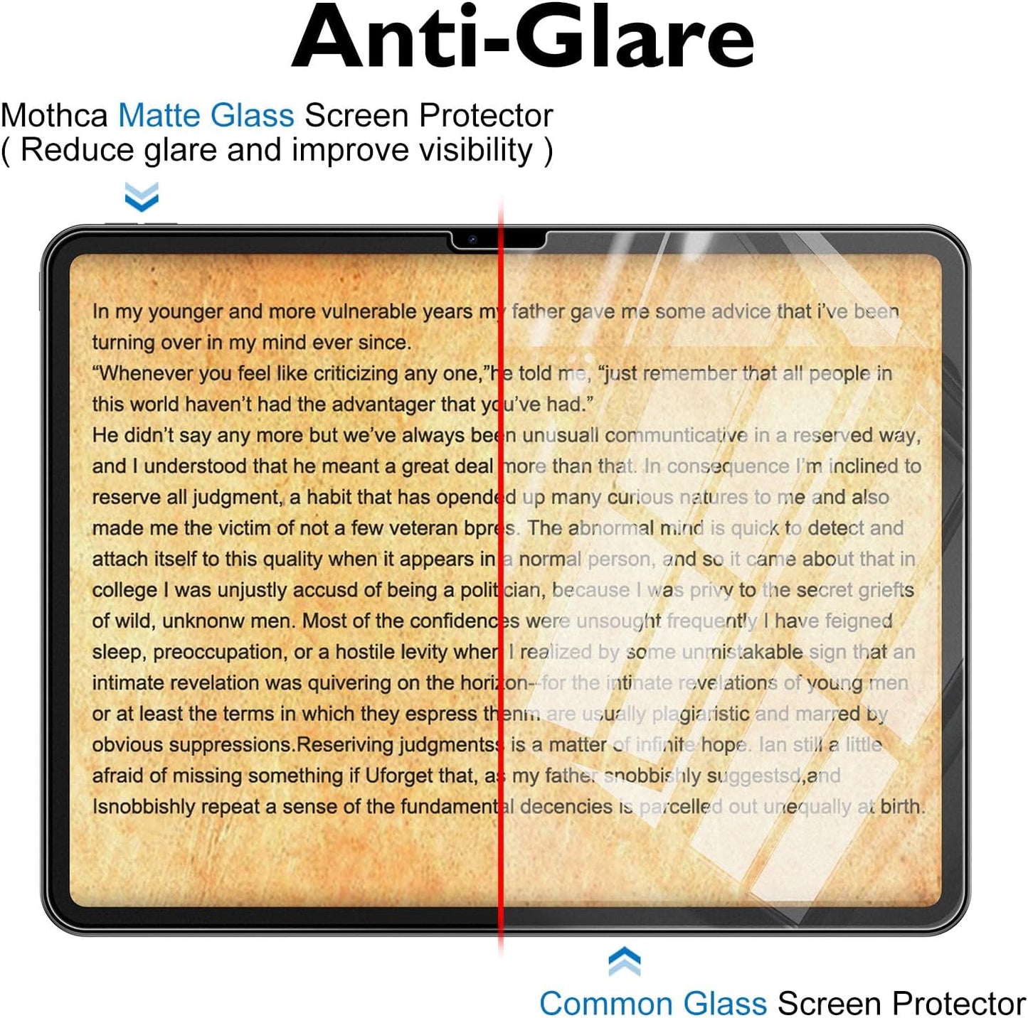2 Pack 13-inch M4 (2026) M3 (2025) M2 (2024) Mothca Matte Glass Screen Protector for iPad Air / / with Installation