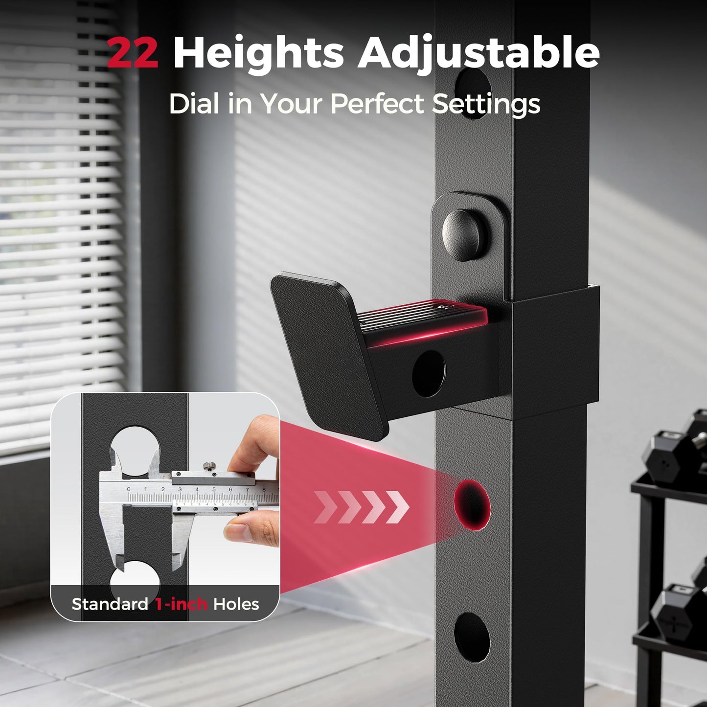 FLYBIRD SR1 Squat Rack with Pull-Up Bar, Adjustable Multi-Functional Power Rack, Inner Width Squat Rack Stand Suitable for 6FT,7FT Barbell for Home Gym Equipment