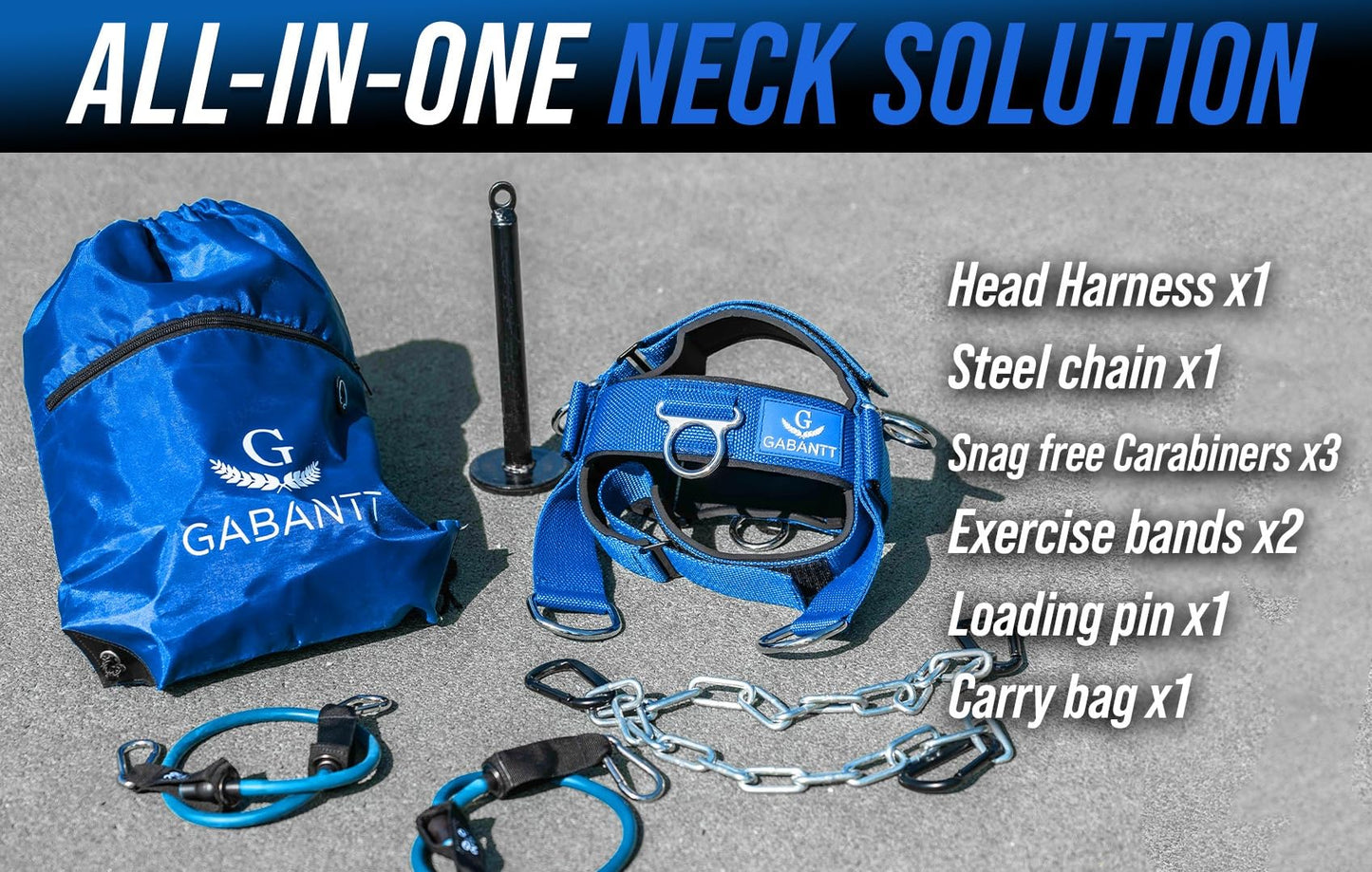 G Gabantt- Neck Exerciser and Neck Trainer. Adjustable Neck Harness Weight Lifting, 4 Way Neck Training - Head Harness for Neck Exercises and Neck Muscle Builder. Neck Strengthener Workout Equipment
