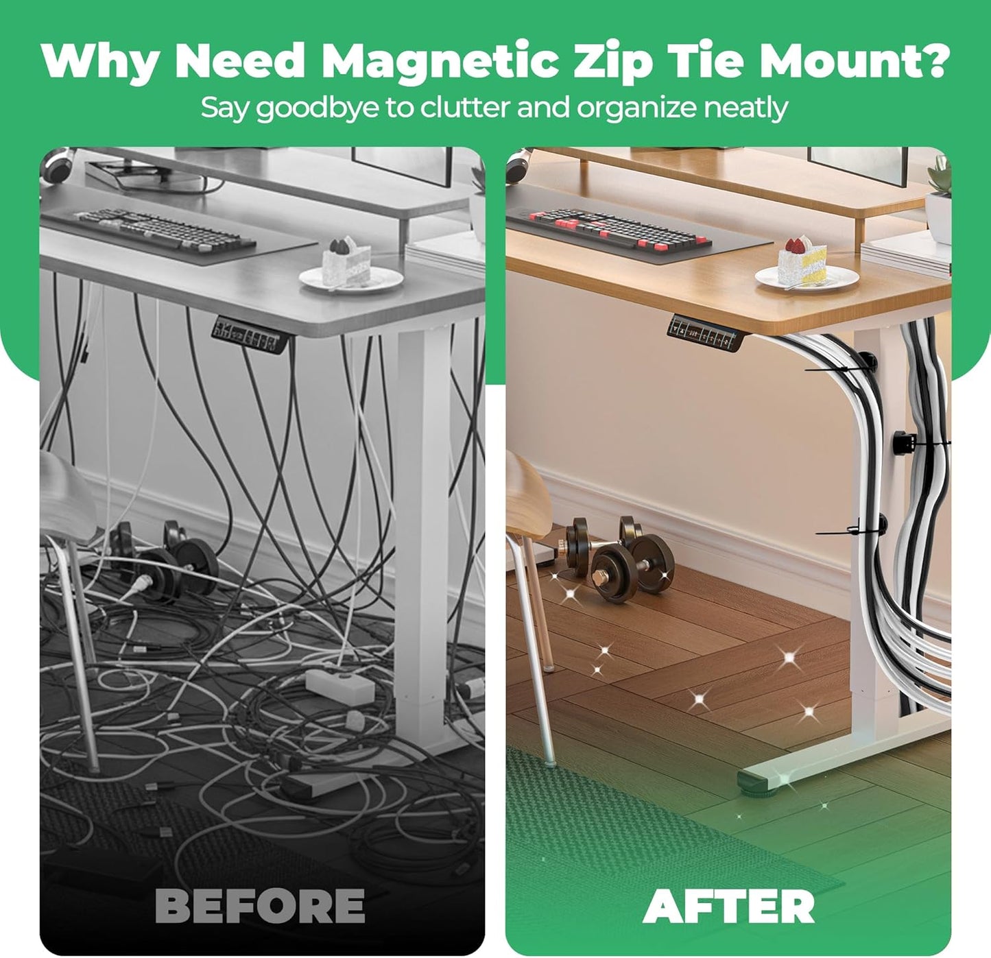 SANGIFT 25LBS Magnetic Zip Tie Mount, Strong Magnetic Wire Holder, Multipurpose Magnet Zip Tie Mount, Waterproof Magnet