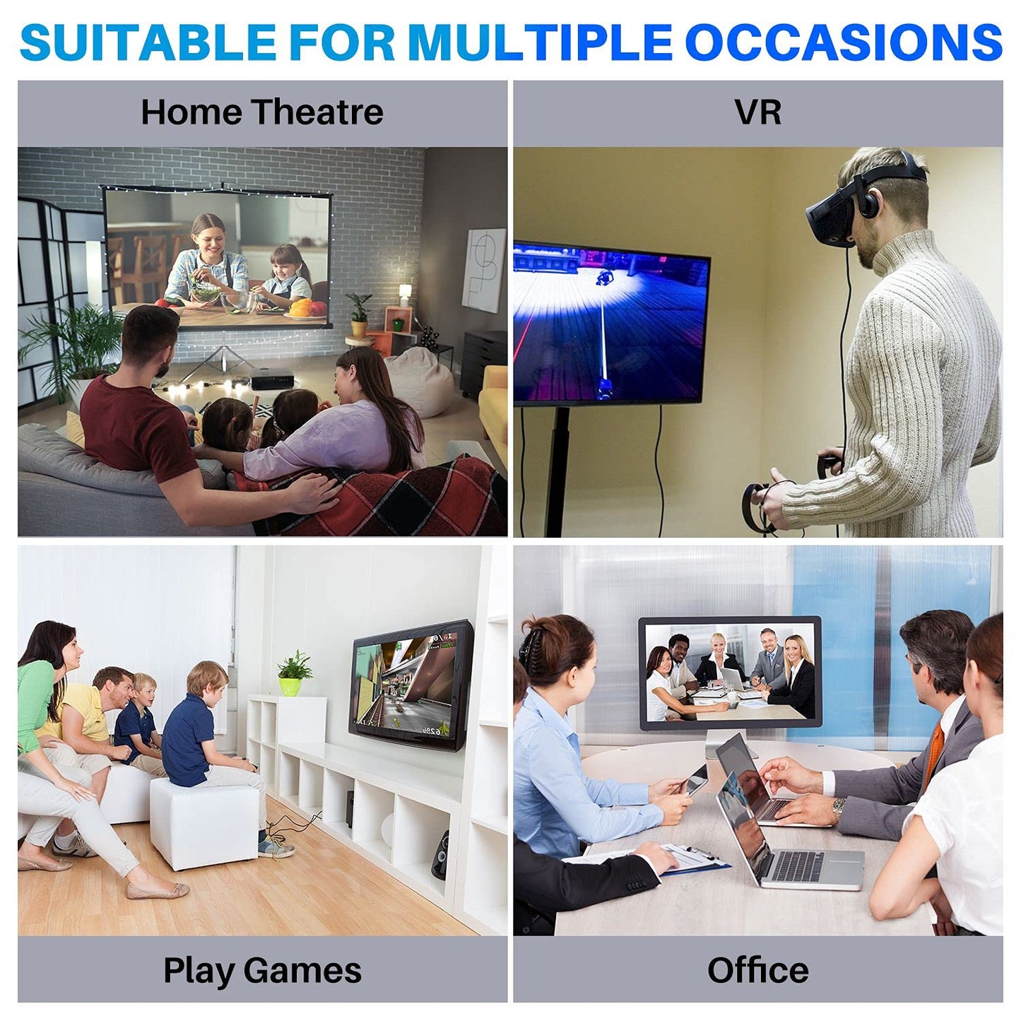 4K 4 Feet/2 Pack,High 18Gbps 2.0 Cord,4K@60Hz,2K,1080P,ARC 3D,Sturdy&Flexible&Untangled&Supreme PS5 Xbox+5 HDMI Cable