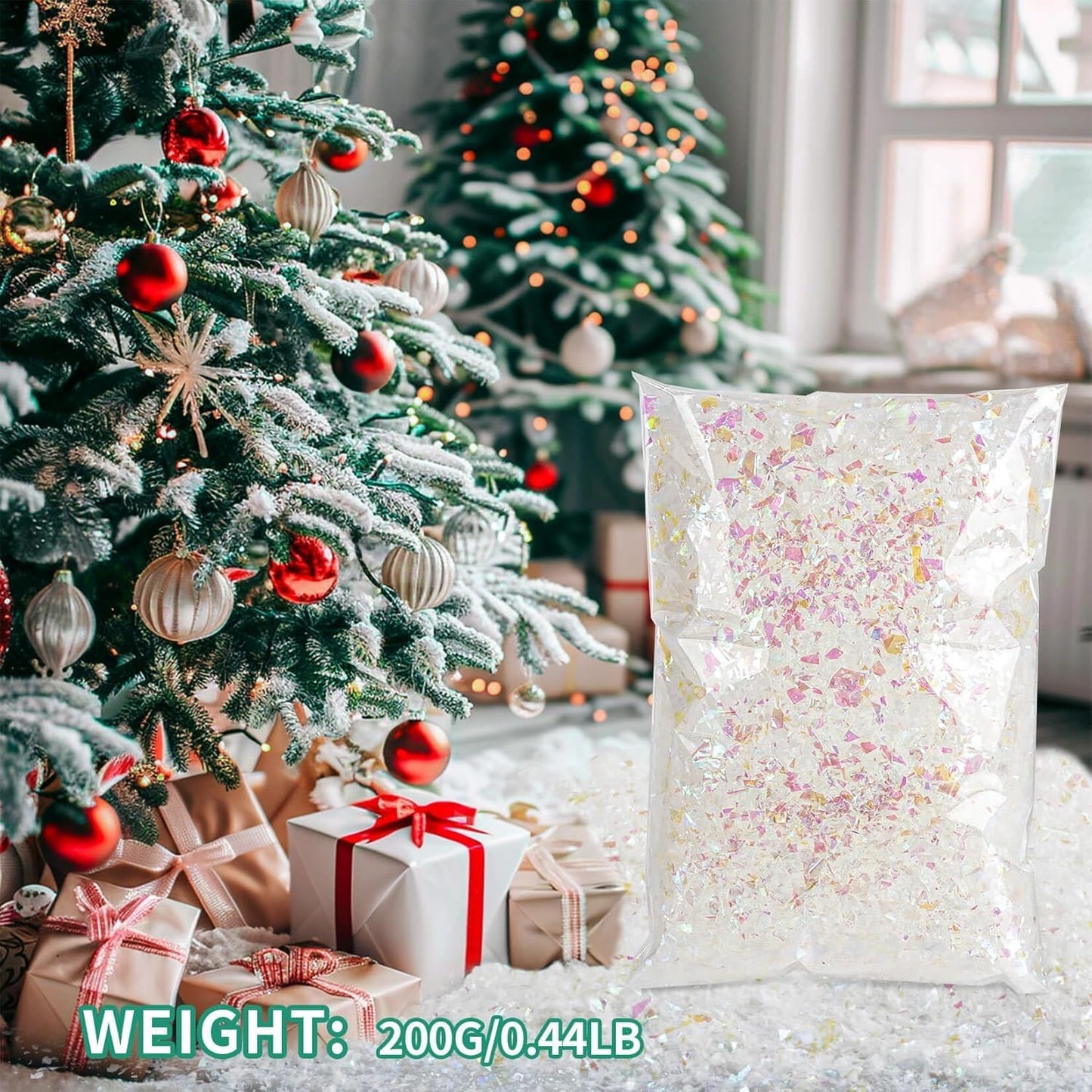 Sukh Fake Snow - 7 Oz Artificial Snow for Holiday Decor | Instant White Snow for Christmas Displays