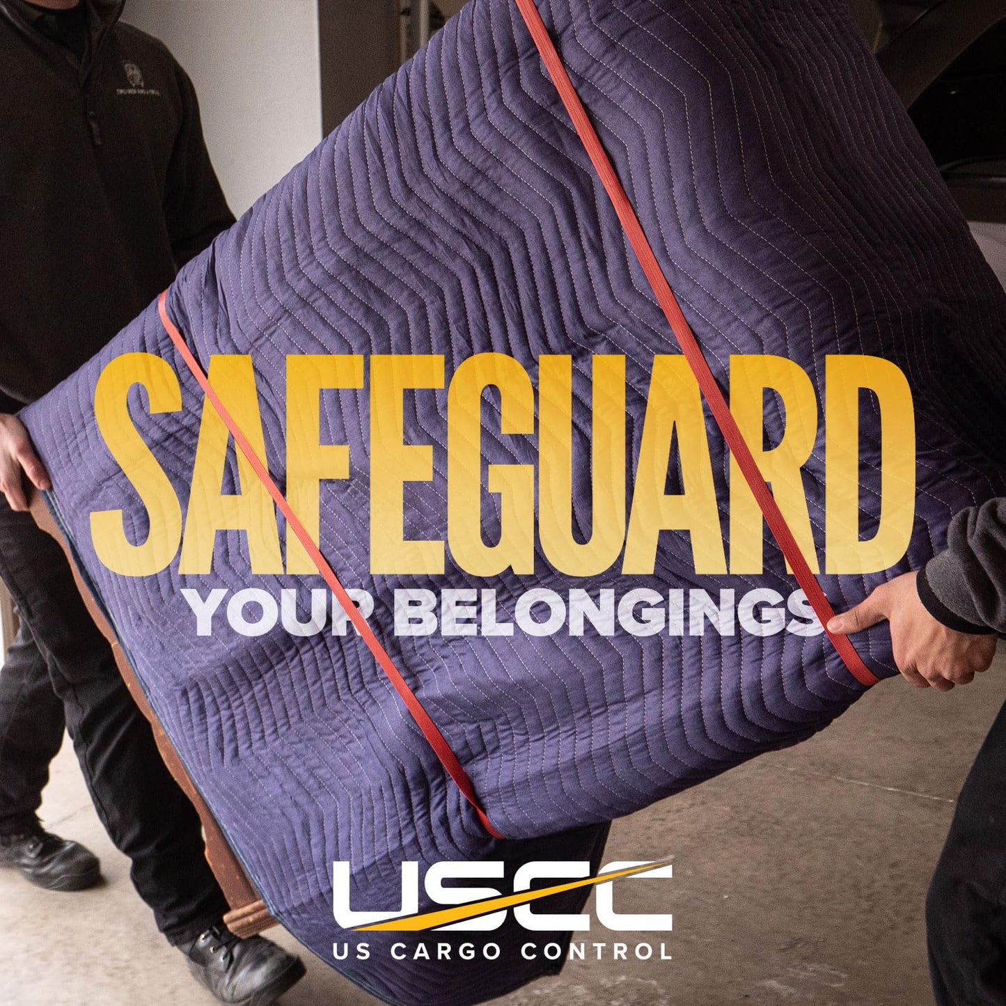 US Cargo Control Moving Blankets Heavy Duty 72"x80" 24-Pack (43 lbs/doz), Packing Blankets for Moving Furniture, Shipping, and Storage, Lightweight Quilted Furniture Pads, Tough Blue Polyester