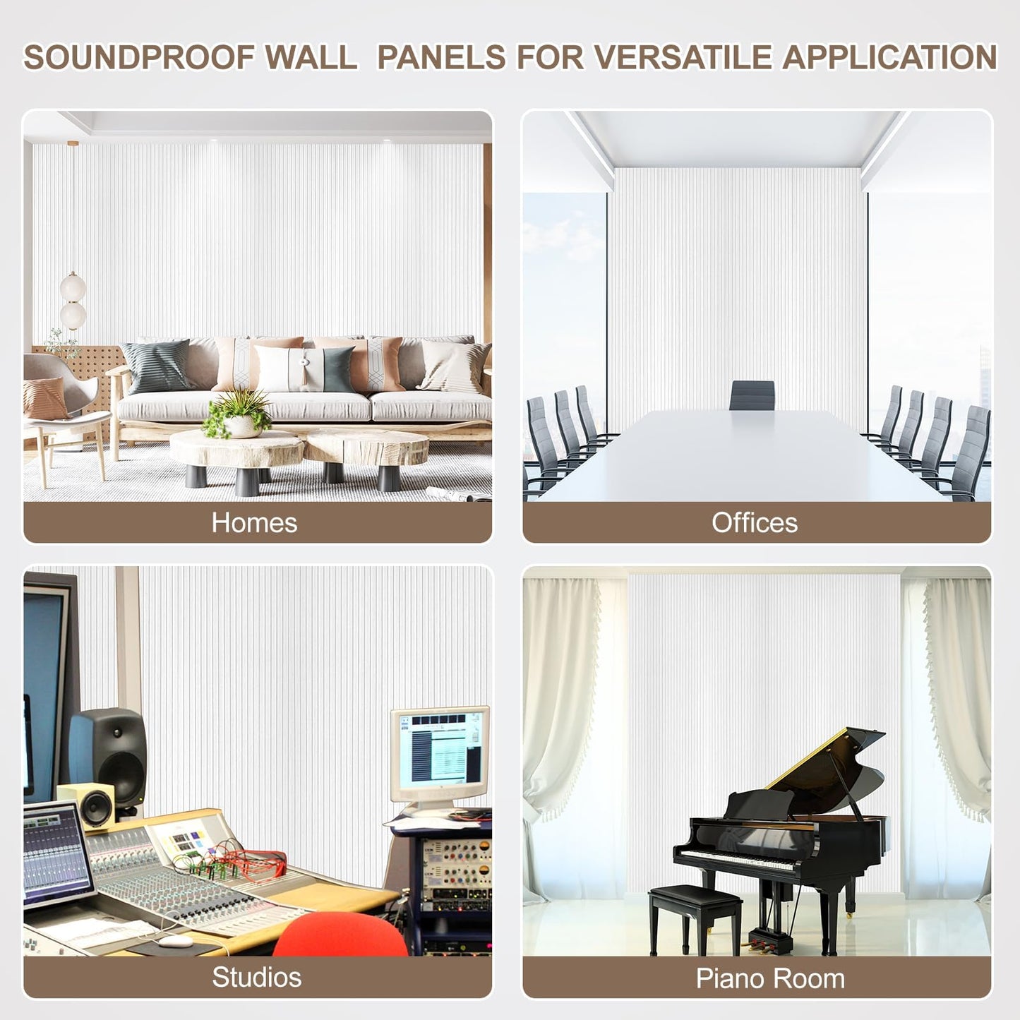 10 Packs Acoustic Panels,Large 47" X 24" X 0.38" Soundproof Wall Panels,Self-adhesive Sound Absorbing Dampening Panel,Sound Proof Panels for Walls Home Studio and Office(White)