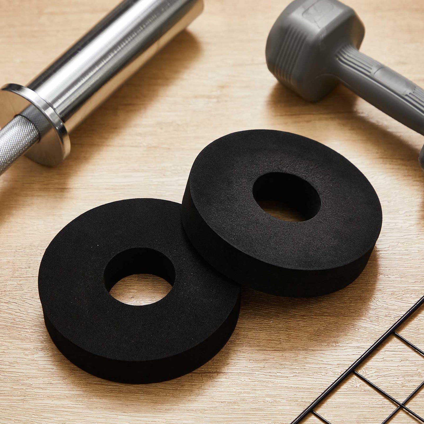 Otoolling 15 Pcs 2 Inch EVA Weight Plate Spacers, Dumbbell and Barbell Noise Reduction Pads for Home Gym and Strength Training, Sled Push Pull Workouts
