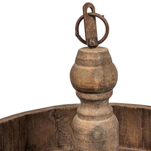 Decorative Wood & Tin 3 Tier Tray
