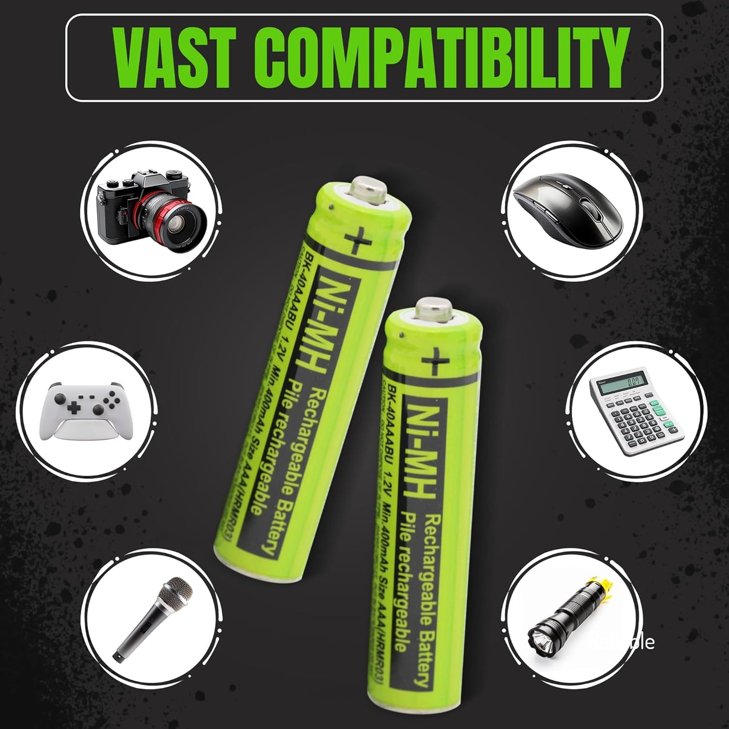 RocketBus 4 BK-40AAABU 1.2V 400mAh Packs BK40AAABU Ni-MH Rechargeable Battery for Panasonic Cordless Phone System