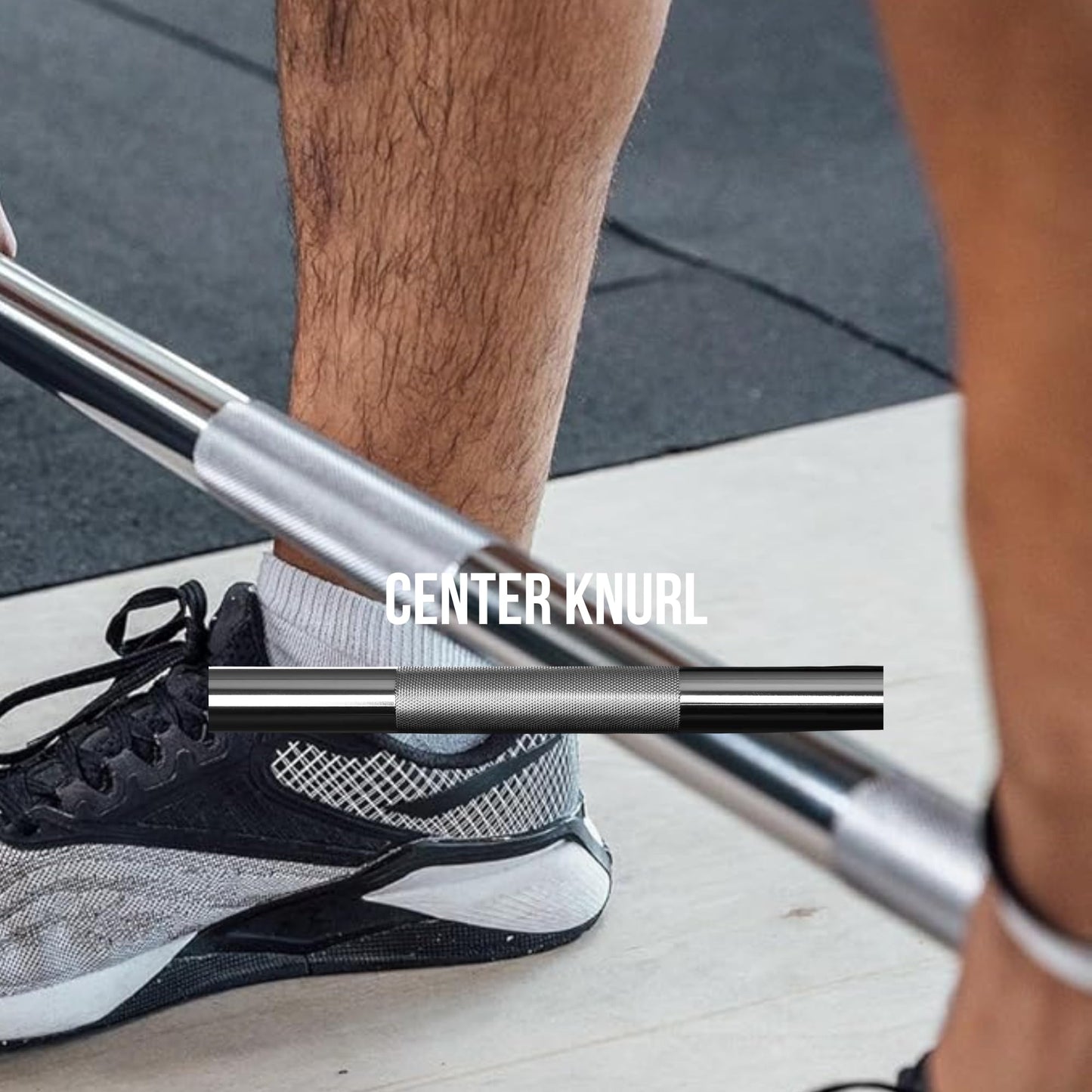 Rep Fitness Delta Basic Bar - versatile barbell perfect for powerlifting, functional fitness, and more - IPF and weightlifting knurl marks, compatible with all standard 2" diameter plates