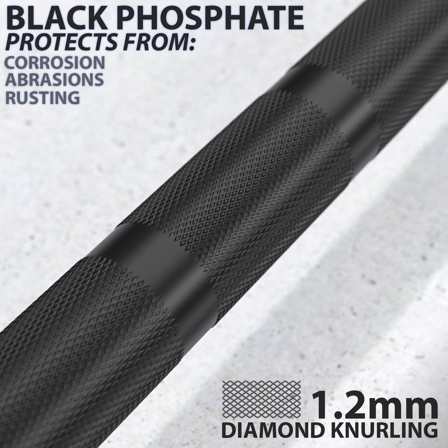 Synergee Regional Olympic 15kg Women’s Black Phosphate Barbell. Rated 1500lbs for Weightlifting and Powerlifting.