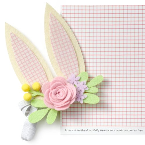 Hallmark Signature Easter Card with Bunny Ears Headband (Somebunny Loves You) for Kids, Grandchildren, Niece