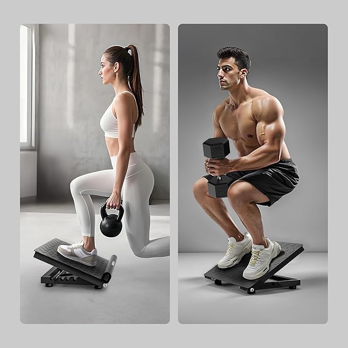PROIRON Steel Slant Board for Calf Stretching，Calf Stretcher Slant Board for Squats 5 Adjustable Incline Angles，Incline Board 660lbs Weight Capacity for Ankle Stretching Training Home Gym