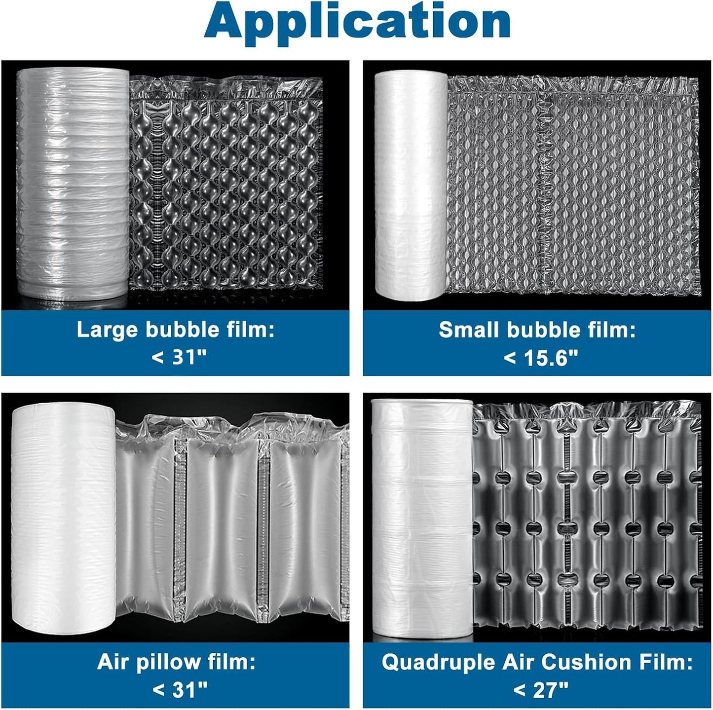 Saladulce Bubble Wrap Machine - 300L/min Air Cushion Machine, 32ft/min High-Efficiency Air Pillow Inflator for Shipping & Packaging Supplies