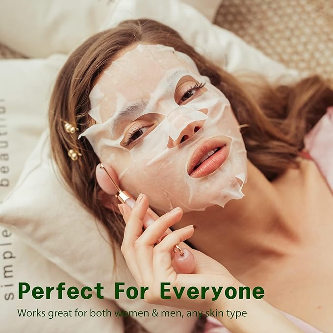 Purederm Vegan Tea Tree Sheet Masks (12 Packs) ??Facial Sheet Mask for Calming & Trouble Reducing Treatment
