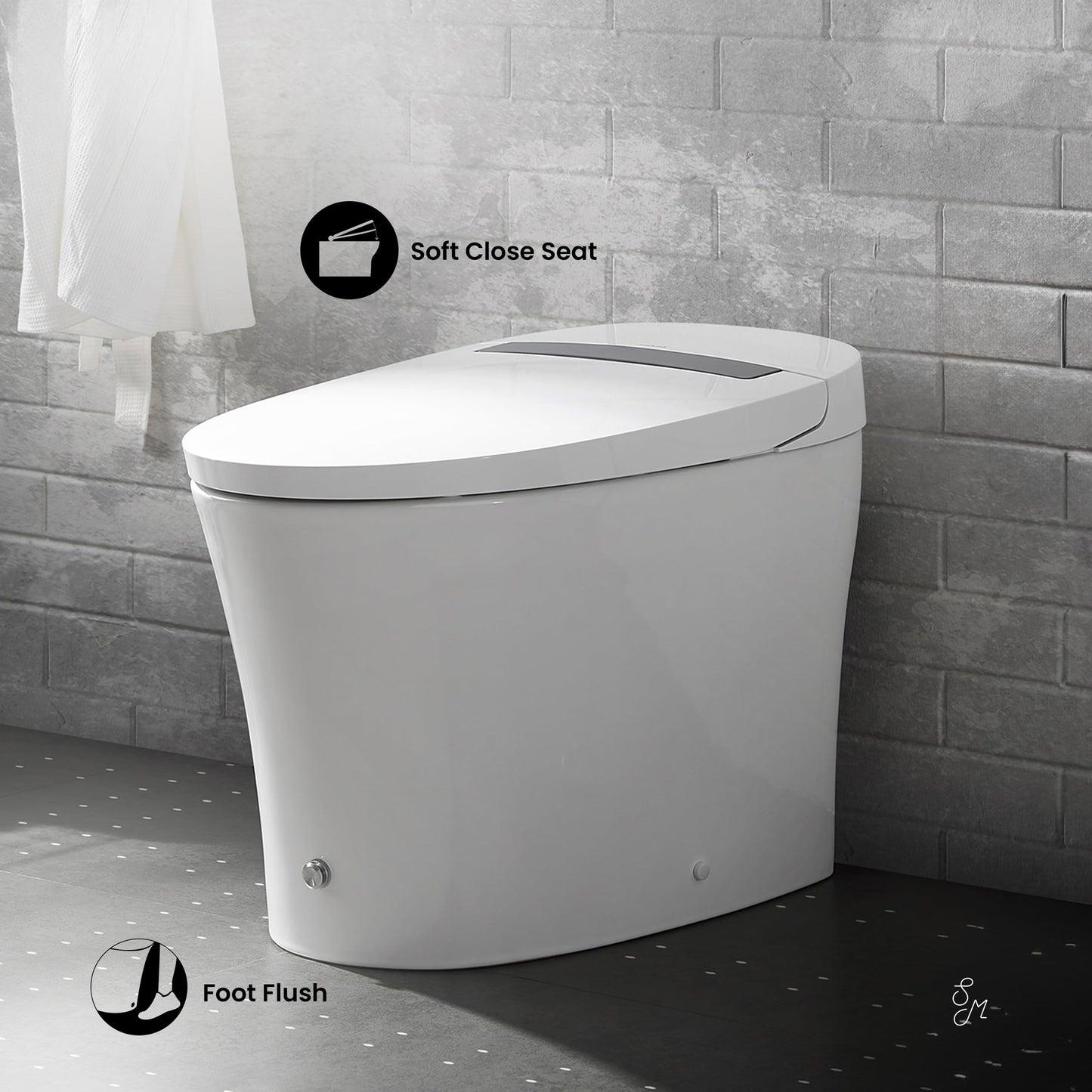 Swiss Madison Hugo Smart Toilet, Touchless Vortex™ Dual-Flush 1.1/1.6 gpf Tankless Toilets for Bathroom