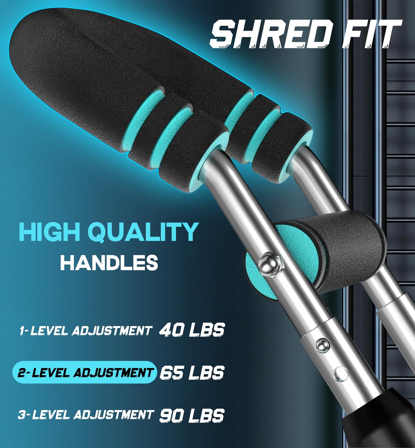 Shred Fit Twister Arm Trainer – Adjustable Forearm Strengthener – Exercise Equipment for Men & Women – Chest Workout Equipment – Portable Detachable –Home Workout Suspension Trainer – 40-90lb