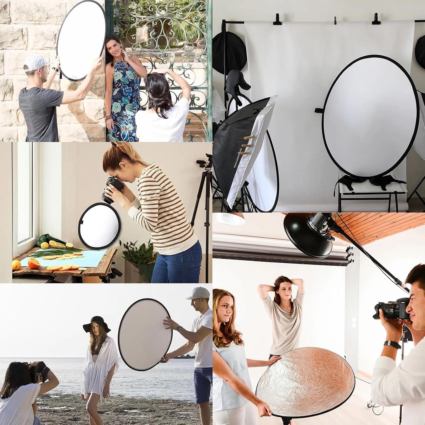 MEIYIFANG 2 1 60cm) in Lighting Reflectors Portable Collapsible Round Light Reflector Water-Resistant Photography