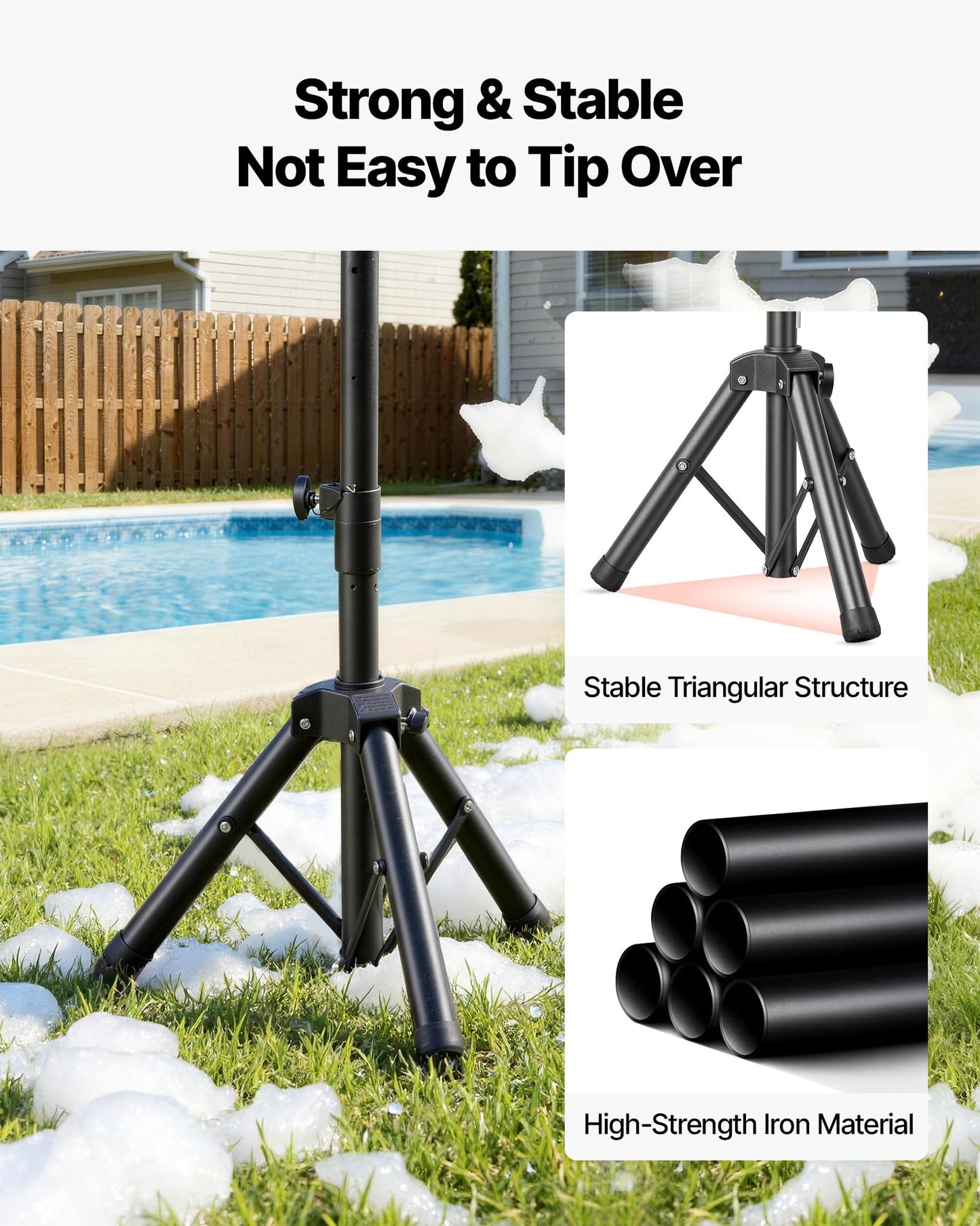 VEVOR Foam Machine, Handheld Spray Foam Cannon Party Machine, Bubble Cannon with Fan & Triangular Structure, Dense Foams Maker for Gatherings, Backyard, Celebrations & Party, Continuous Foams Output