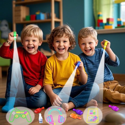 32 Pcs Video Game Party Favors Finger Lights Gamer Birthday Decorations, Neon Glow in the Dark Light Up Party Supplies Gaming Toys Fun Gifts Bulk for Kids Goodie Bags Stuffers Classroom Prizes