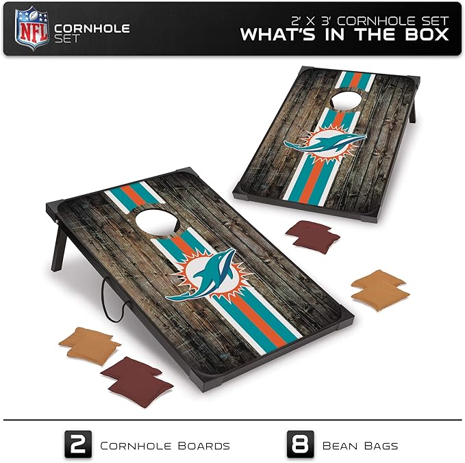 Wild Sports NFL 2' x 3' MDF Deluxe Cornhole Set - with Corners and Aprons