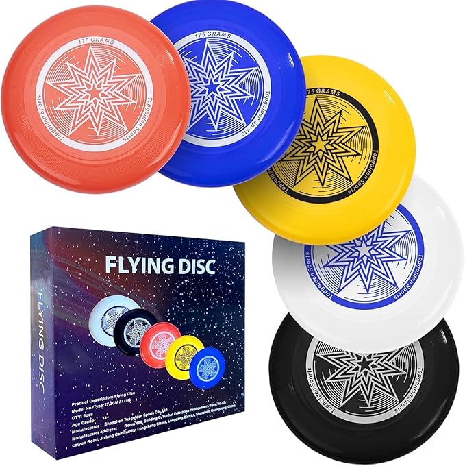 Eastgoing Outdoor Flying Disc 175 Gram, 10.75 Inch Sport Disc ，Loads of Colors Available, Suitable for Competitions, Team Flying Disc for Beach, Park, Pet, Camping and More,