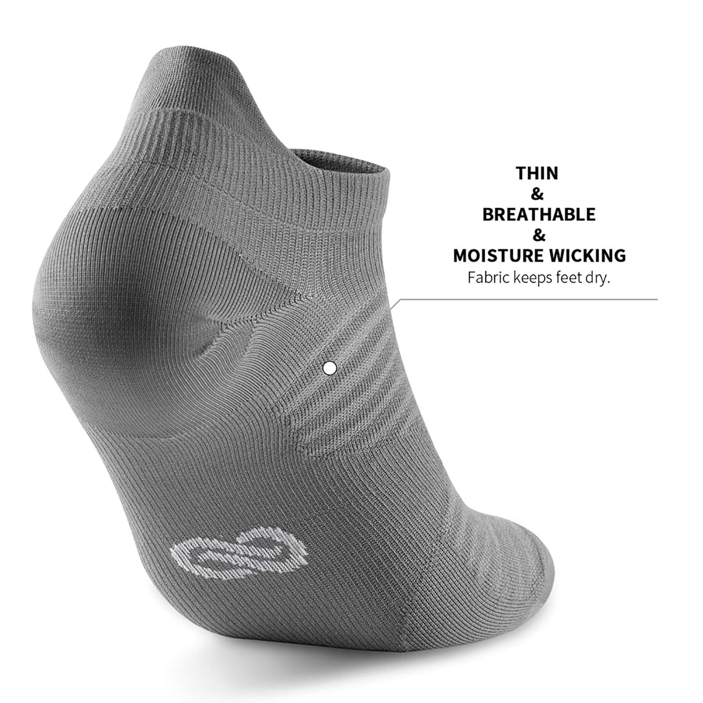 Compression Ankle Socks (6 Pairs) for Men & Women, Running Socks With Arch Support