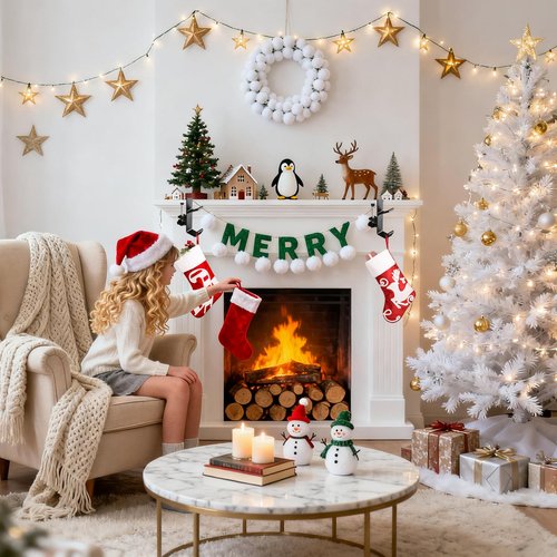 KISOY Fireplace Stocking Holder, Christmas Mantle Garland Hanger, Mantel Hook for Holiday Decorations,Adjustable Fireplace Stocking and Garland Hanger (Branch-Style, 2)