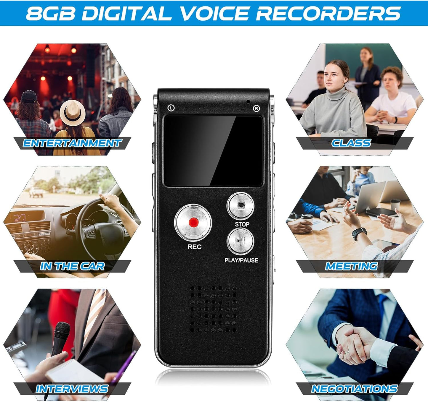 Dunzy 5 4 Pcs EVP Recorder Ghost Hunting Kit Paranormal Digital Voice Recorders with LED Motion Activated Cat Balls