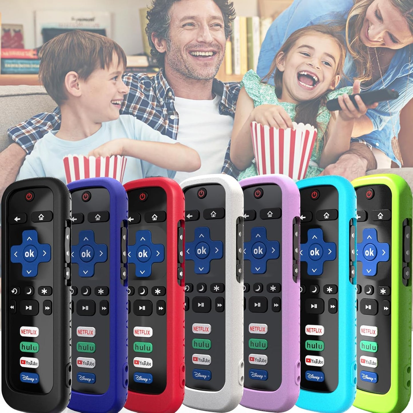 Siliveil Cover for Roku Stick Remote, Case Compatible with Hisense TV Controller, Silicone Sleeve for TCL Smart TV