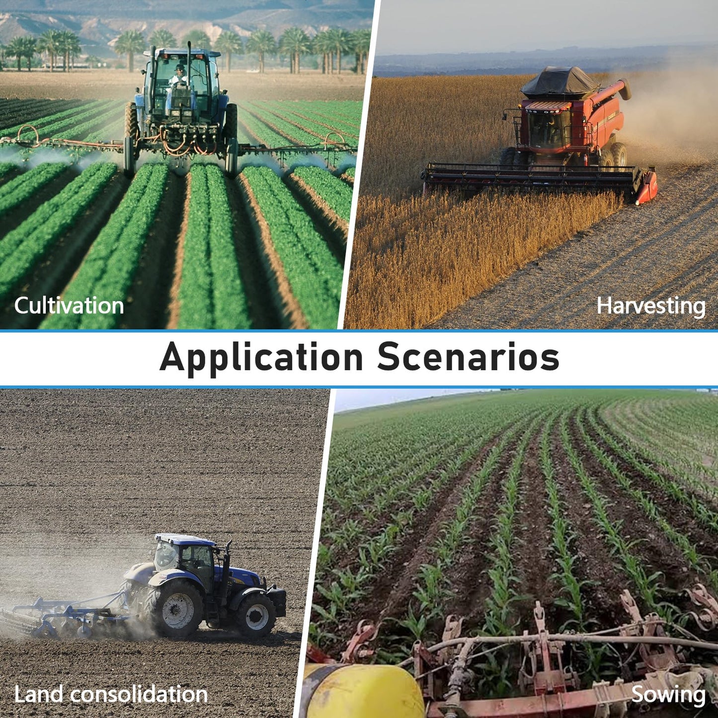 SMAJAYU JY100 Plus Tractor Guidance System with Precision AG Software, Android10 Tablet, 1-inch by CORS, 4-inch by PPP Connection, A-B line Guidance Compatible with Any Tractor CAT, John-Deere...