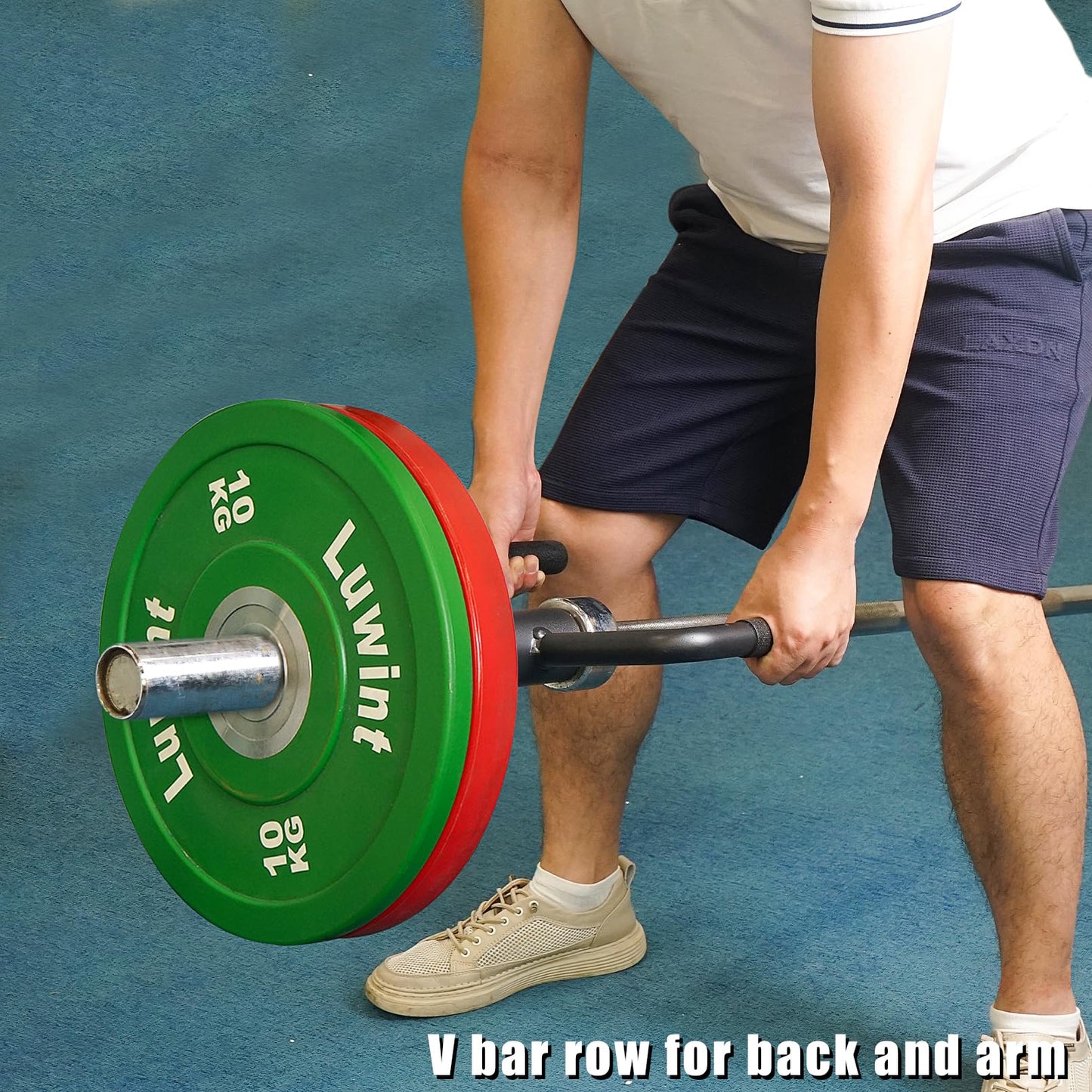Luwint Landmine Handle Barbell Row Attachment, Solid Steel Home Gym Equipment for Squat, V Bar, T-Bar Row, Viking Press