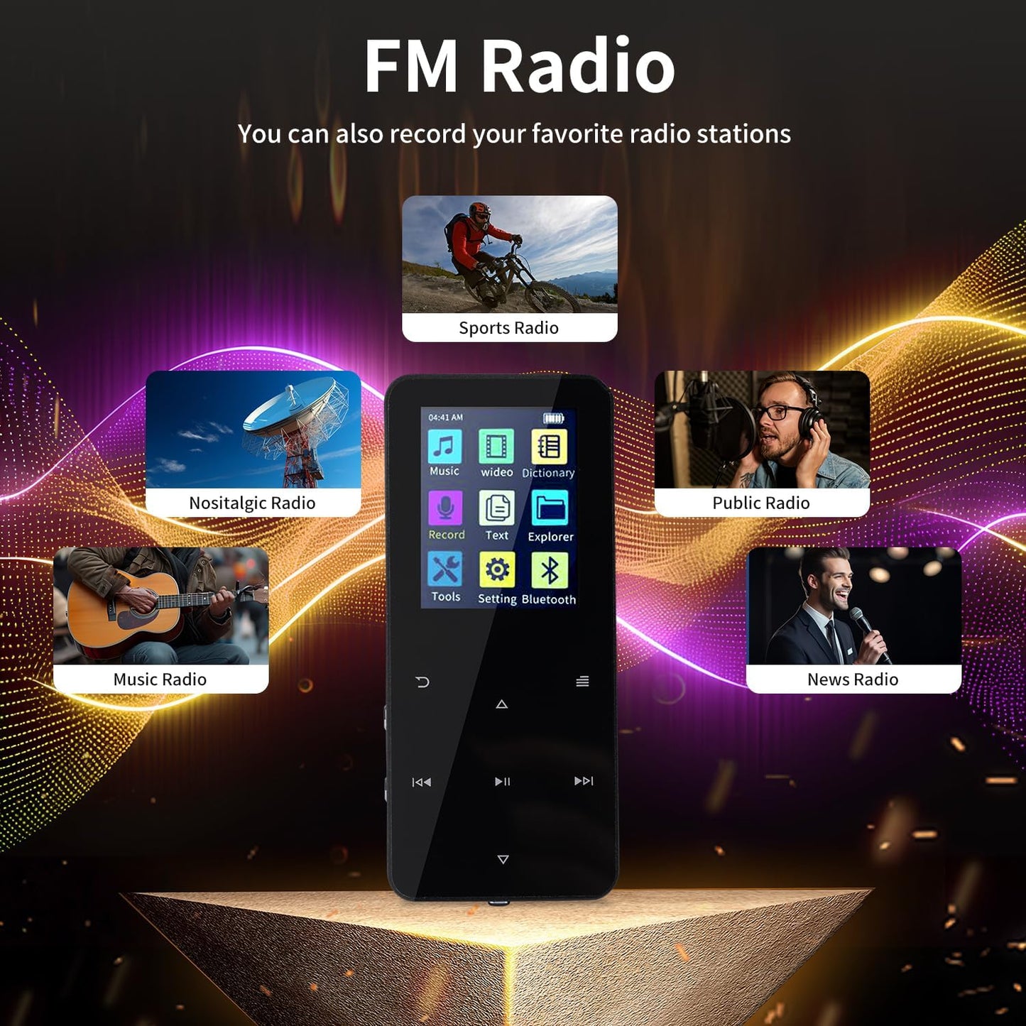 VelXurra 144GB Mp3 Player,Music Playe Portable Digital Music Player/Video/Voice Record/FM Radio/E-Book Reader/Photo