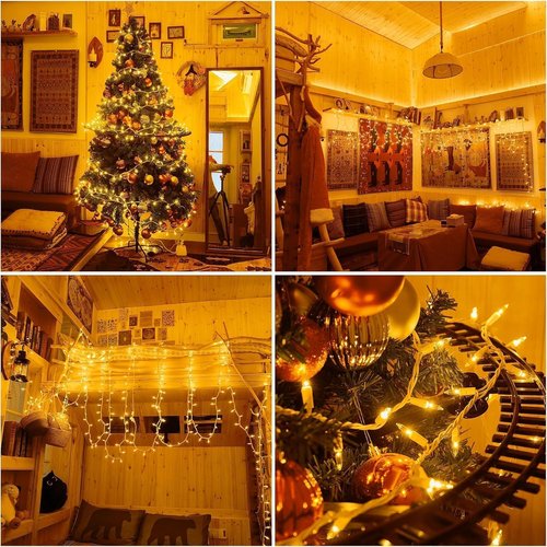 Dirnun Christmas Lights - 100 Count Clear White Incandescent String Lights | UL Certified for Indoor & Outdoor Use