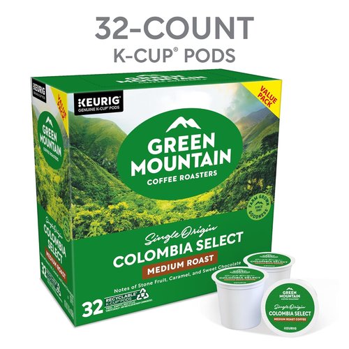 Green Mountain Coffee Roasters Colombia Select Coffee - Medium Roast K-Cup Pods | 32 Count