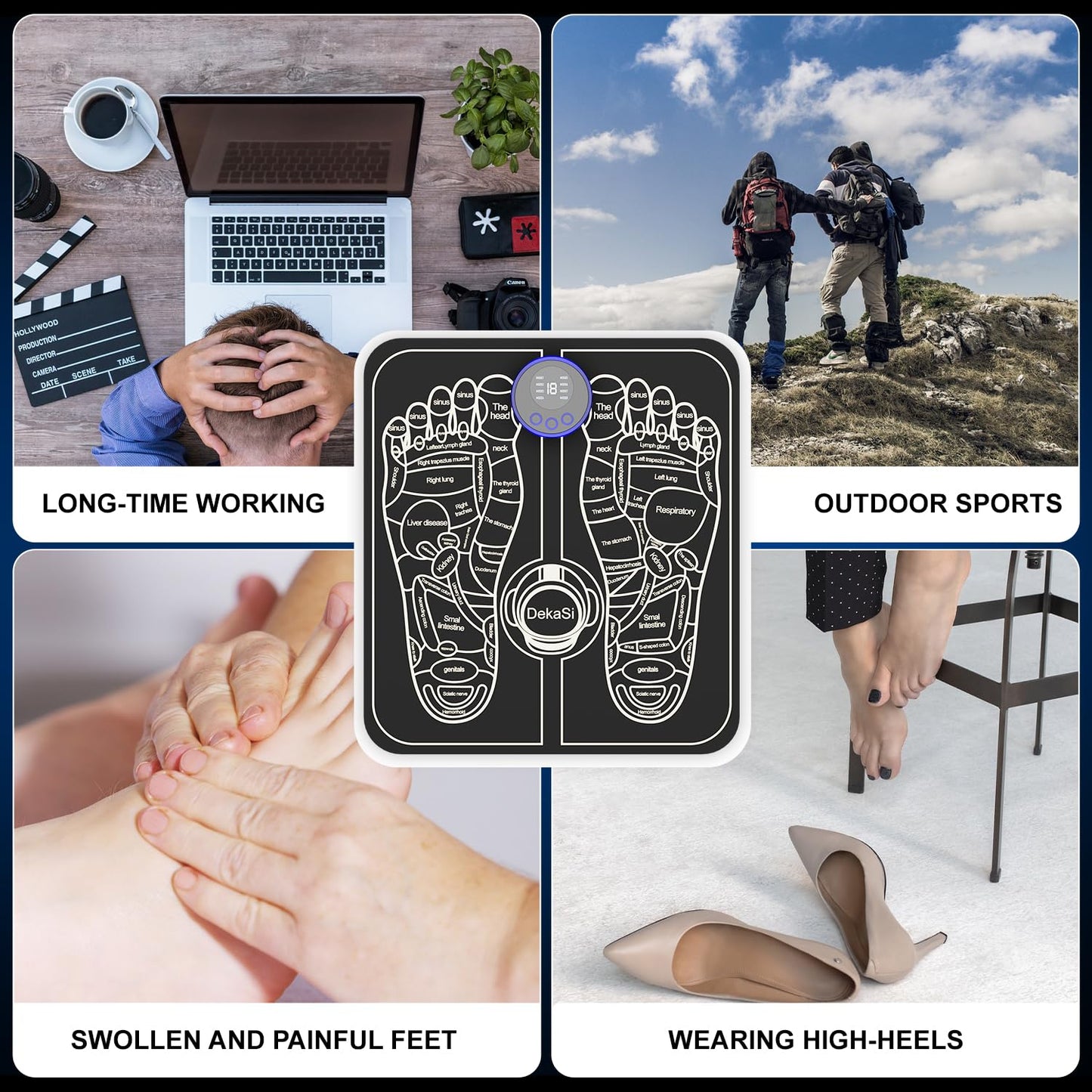 CWTUL Health Expert Electronic Stimulator and Powered Muscle Stimulation for Pain Relief, EMS Foot Massager-4