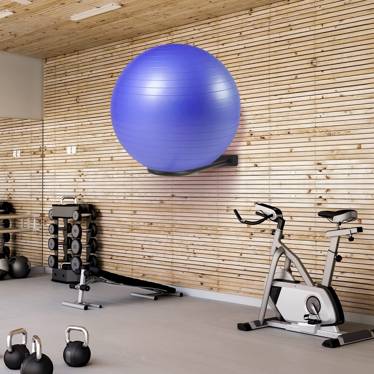 XIAO PEI Medicine Ball Rack - Wall Mount Stability Ball Storage Rack(1 Black)