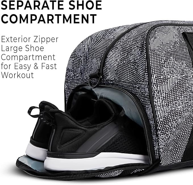 Vooray Burner Gym Duffel Bag, Gym Bag for Women and Men with Shoe Compartment, Weekender, Overnight & Travel Duffel for Sports and Workout