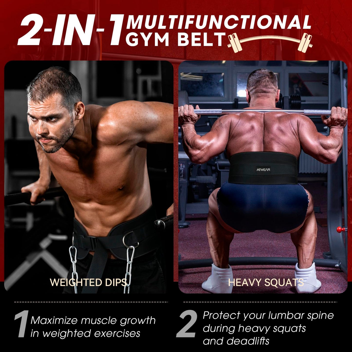 Dip Belt for Weightlifting, Weight Belt with Chain for Pullup, Weight Lifting Belt,Lifting Belt,Powerlifting Gym Belt for Pull Up, Squats, Powerlifting & Deadlift,Dip Belt,Capacity Up to 440 LBS,Waist Adjustable,Deadlifts & Added Weight Training