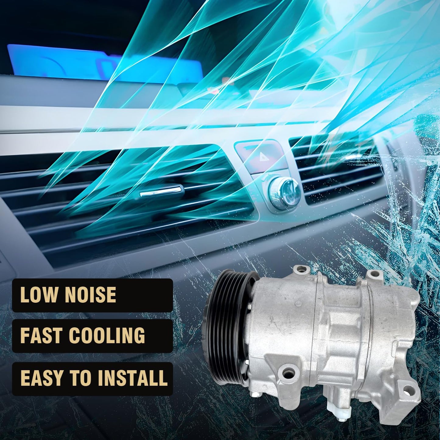 Aspligo Air Conditioner AC Compressor Fits for Toyota Corolla 1.8L 2014-2022, Corolla iM 1.8L 2017-2018, with A/C Clutch, CO29198C AC Compressor, Replaces 88310-02850, 88310-02851,110MM 6PK