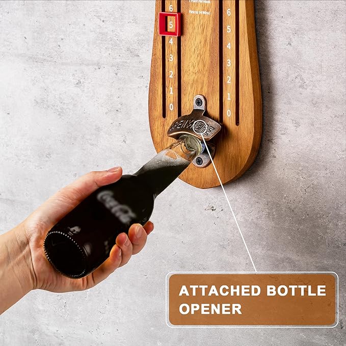Ring Toss Game for Adults, Hook and Ring Game with String and Hooks for Indoor & Outdoor, Ring Hook Game with Bottle Opener, Gifts for Men