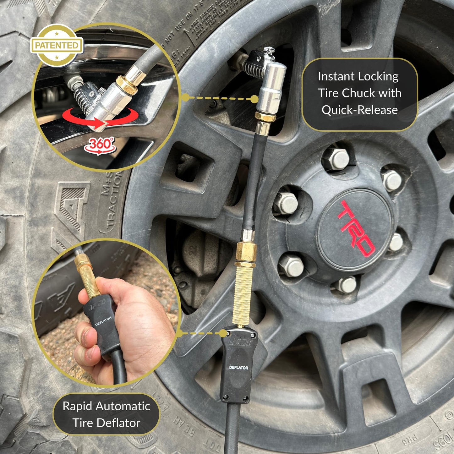 JACO 4X4 TrailPro Heavy Duty Portable Air Compressor - 3.5 CFM (12V/33A) | On x Off Road Tire Inflator Kit