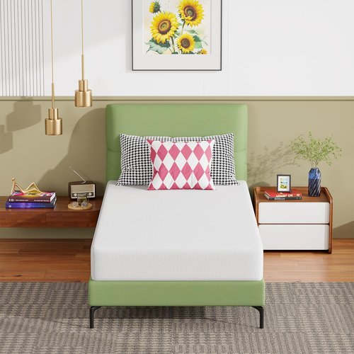 FDW 8-Inch Twin Mattress - Medium Firm Support, Breathable Comfort, Removable Washable Cover | CertiPUR-US Certified