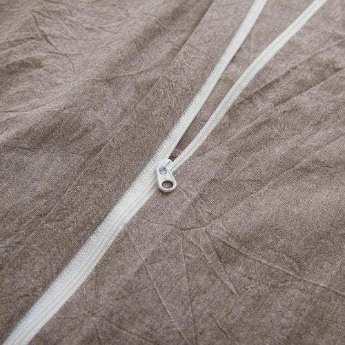 100% Cotton Duvet Cover Queen Size, Mauve Brown Linen-Like Natural Bedding Set with Zipper Closure (No Comforter), Queen Size, Duvet Cover (90"x90") x 1, Pillowsham(20"x26") x 2